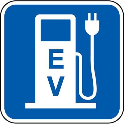 Image of electric vehicle charging sign